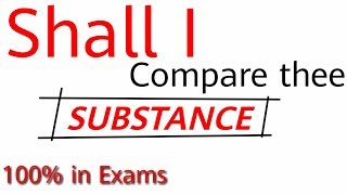 Sonnet18 Shall I Compare thee Substance for exams [upl. by Connell]