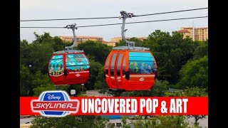 Disney Skyliner All Gondolas Uncovered At Pop and Art  Full Construction Update [upl. by Alletnahs]