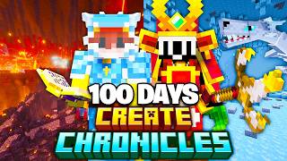 We Survived 100 Days in CREATE CHRONICLES in Minecraft [upl. by Eednar]