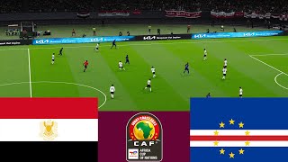 مباراة مصر 2 ضد 2 الرأس الأخضر CAF 2024  محاكاة لعبة فيديو PES 2021 [upl. by Ndnarb]