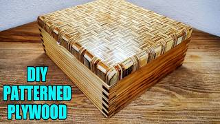 DIY Wooden Watch Box with a Patterned Plywood Top  DIY from Scrap Wood [upl. by Niuq837]