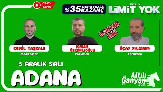 ADANA  Canlı Yayın  Bariyer Dibi  3 Aralık 2024 Salı atyarisi [upl. by Phia820]