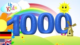 Bilingual Counting Numbers 1001000 english and german in 100step Counting hundred to thousand [upl. by Ehud]