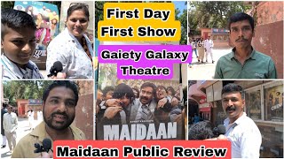 Maidaan Movie Public Review First Day First Show At Gaiety Galaxy Theatre In Mumbai [upl. by Aisad]