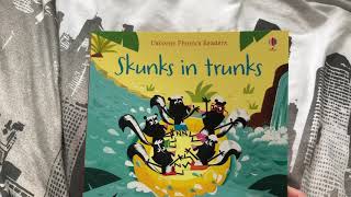 Usborne phonics readers “skunks in trunks” flip through children’s book [upl. by Gregg]