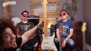 Blindfold Fender Strat Challenge  Can We Tell a £300 Guitar from a £3000 one [upl. by Alyose]