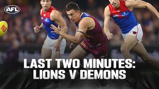 Last Two Minutes Brisbane v Melbourne  Round 16 2024  AFL [upl. by Nevyar]