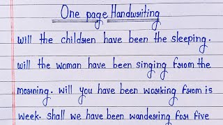 english ki one page handwriting [upl. by Celine]