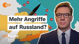 Neue UkraineStrategie Russlands Militärbasen im Visier  Militärexperte Lange bei ZDFheute live [upl. by Osber]