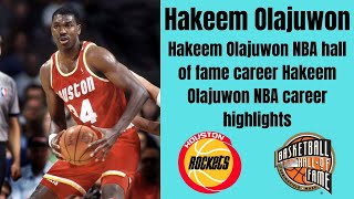 Hakeem Olajuwon NBA hall of fame career  Hakeem Olajuwon NBA career highlights [upl. by Annairt]