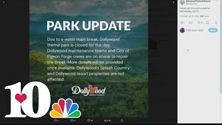 Dollywood theme park announces day closure due to water main break [upl. by Doowrehs731]