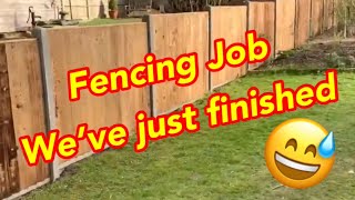 Fencing Job we’ve just finished  Panels with Concrete Posts amp Gravel Boards [upl. by Niran]