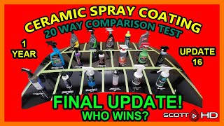 Ultimate Ceramic Spray Coating Test UPDATE 16  20 products compared  FINAL UPDATE 1 YEAR WHO WON [upl. by Yob]