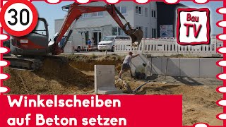 Stahlbeton Winkelscheiben auf Beton setzen Zugschwert Bau [upl. by Nohsad]