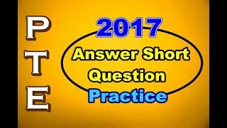 PTE Answer short question practice for PTE exam Speaking section  Pearson Australia [upl. by Tnecillim]