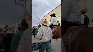 Cabalgata por las calles de Jerez con Banda El Alamo Tradiciones Caballos jerezzacatecas [upl. by Nynahs]