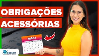 VOCÊ SABE QUAIS SÃO AS 10 OBRIGAÇÕES ACESSÓRIAS DO MÊS DE MAIO [upl. by Wolfgang]