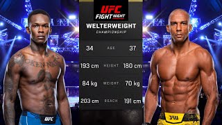 Israel Adesanya vs Edson Barboza Full Fight  UFC 5 Fight Night [upl. by Ereynihc]