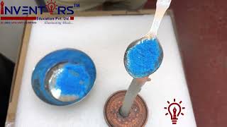 EFFLORESCENCE OF BLUE VITRIOL EXPERIMENT INVENTORS EDUCARE EXPERIMENT COPPER SULPHATE HYDRATED [upl. by Aettam]