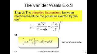 Chemistry Vignettes Van der Waals Equation of State [upl. by Cheshire]