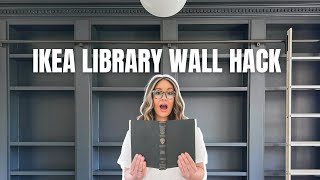 IKEA HACK DIY Billy Bookcase BuiltIn Library Wall [upl. by Photina]