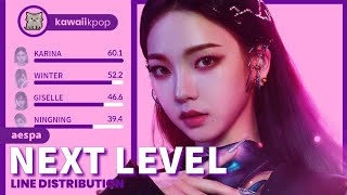 aespa  NEXT LEVEL Line Distribution [upl. by Close]