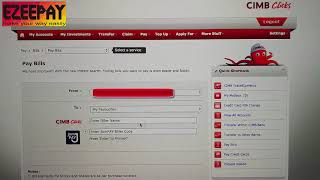 JomPay  CIMB ONLINE EzeePay2u [upl. by Anaidiriv]