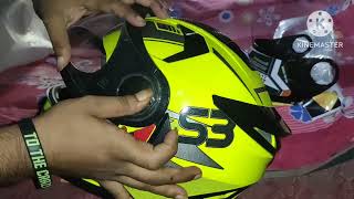 Best helmet under ₹2000 😍 how to change helmet visor  steelbird SBH17 terminator helmet in neon 🥰 [upl. by Nnylyaj]