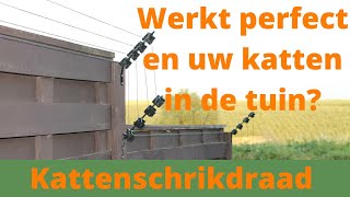 Monteer eenvoudig kattenschrikdraad en de katten blijven in of uit de tuin  Schrikdraad Online [upl. by Merilyn42]