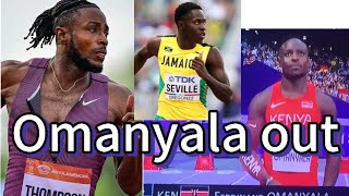 Paris2024 OlympicsFerdinand Omanyala Is Disqualified From 100m mens Finals [upl. by Schroer882]