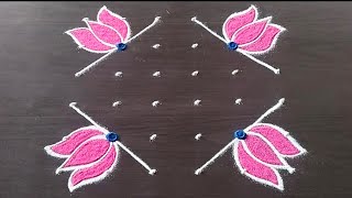 6x6 rangoli  thipkyanchi bhogi sankranti rangoli  new year muggulu  margashirash rangoli [upl. by Najed]