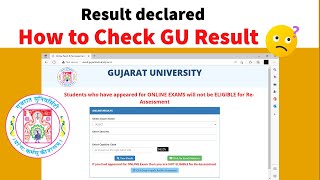 How to check Gujarat University Exam Result  Bcom  BA  Bsc  Mcom  MA  LLB  BBA  etc [upl. by Brittan]