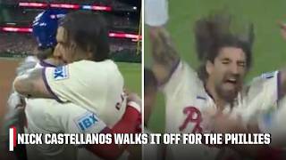 NICK CASTELLANOS WALKS IT OFF 🔥 Phillies take Game 2 vs Mets in NLDS 👏  ESPN MLB [upl. by Nnaes]