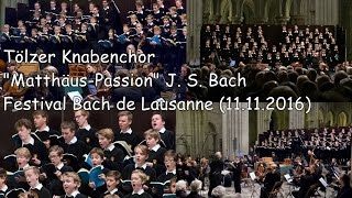 JS Bach quotMatthäusPassionquot BWV 244  Tölzer Knabenchor  Festival Bach de Lausanne 2016 [upl. by Poll]