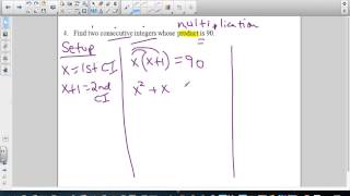 57 Quadratic Word Problems Consecutive Integers [upl. by Assilev]