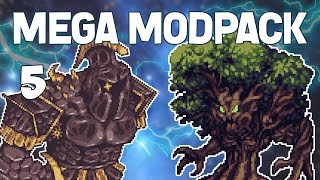 Terraria  5 HUGE BOSS UPGRADE Mega Modpack Lets Play [upl. by Yretsym]