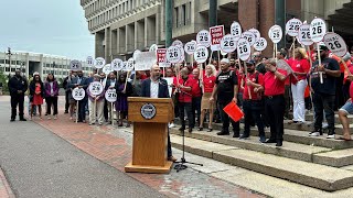 Boston hotel workers vote to authorize citywide strike [upl. by Nayrbo]