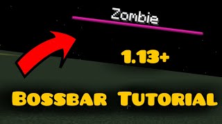 How to Use Bossbar Command Mobs Bossbar Tutorial  Minecraft 113 [upl. by Braynard]