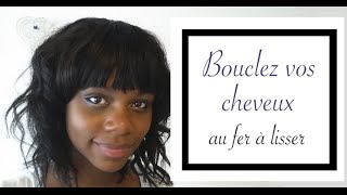 Boucler ses cheveux avec un fer à lisser sur un tissage [upl. by Merat]