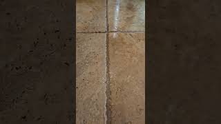 INCREDIBLE TEAM OF PROFESSIONALS TRAVERTINE FLOOR DEEP CLEANING GROUT RESTORATION AND SEALING [upl. by Arym]