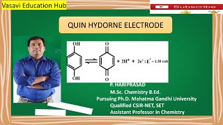 Quinhydrone electrode construction and working Electrochemistry types of electrodes [upl. by Etem]