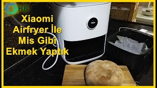 airfryer ile ekmek yapımı  how to make bread airfryer [upl. by Pros979]