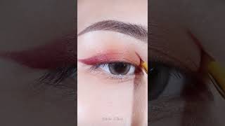 Flame Fox Eye Makeup 🦊 [upl. by Enilorak]