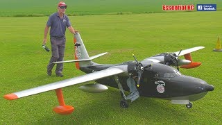 GIANT RC Grumman HU16 ALBATROSS Flying Boat 165 scale 48m wingspan twin 62cc Zenaoh engines [upl. by Suiravaj681]