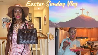 Easter Sunday VlogGRWMChurchHaulUnboxing Bottega Veneta Andiamo Dupe Small BagEaster Cooking [upl. by Asalocin]