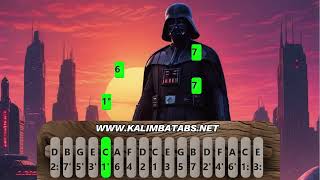 Star Wars A new hope  Binary Sunset Force Theme  Kalimba Tutorial amp Tabs EASY starwars [upl. by Sieber]