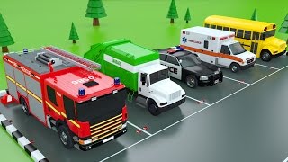 Colors with Car Parking Street Vehicles Toys  Colors Videos for Children [upl. by Oguh]