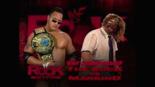 Story of The Rock vs Mankind  Rock Bottom 1998 [upl. by Marlene]