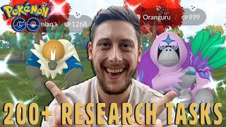 OVER 200 Research Checks for Shiny Passimian amp Oranguru in Pokemon GO WHAT Did We Get [upl. by Eldnek890]