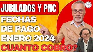 Cuando y Cuanto COBRO ANSES ENERO 2024 👉🏼Jubilados Pensionados AUH PNC SUAF  Fechas de Pago [upl. by Aihsein834]